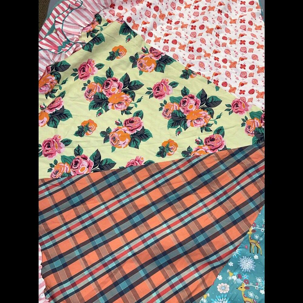 VTG MATILDA JANE CHRISTMAS TABLE TREE SKIRT PLAID